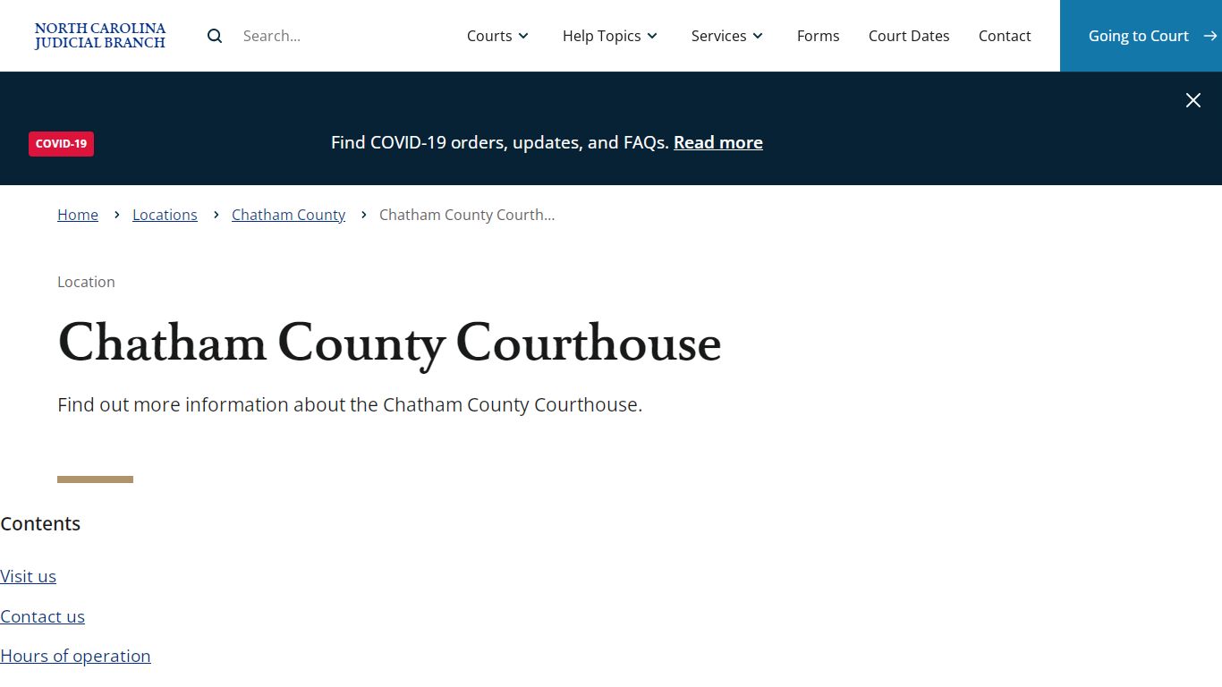Chatham County Courthouse | North Carolina Judicial Branch